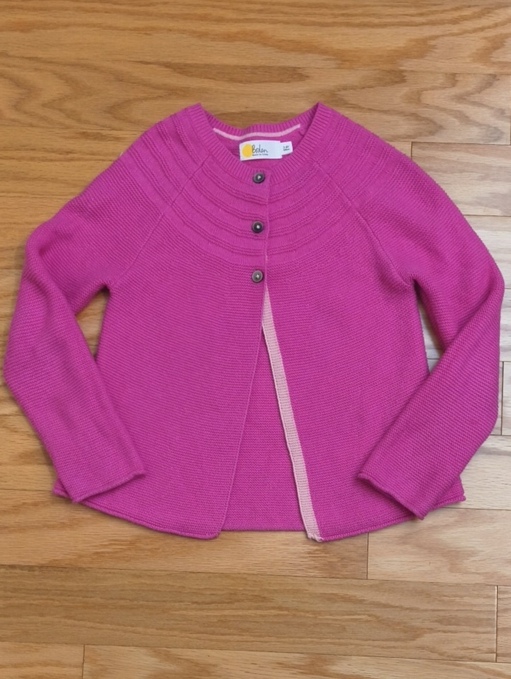 Mini Boden Knit Cardigan Contrast Trim Size 7/8 GU